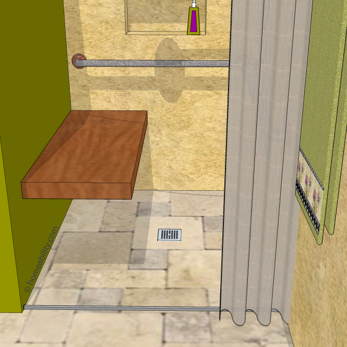 Shower Door Water Stopper Collapsible Threshold Water Barrier Bathroom Kitchen