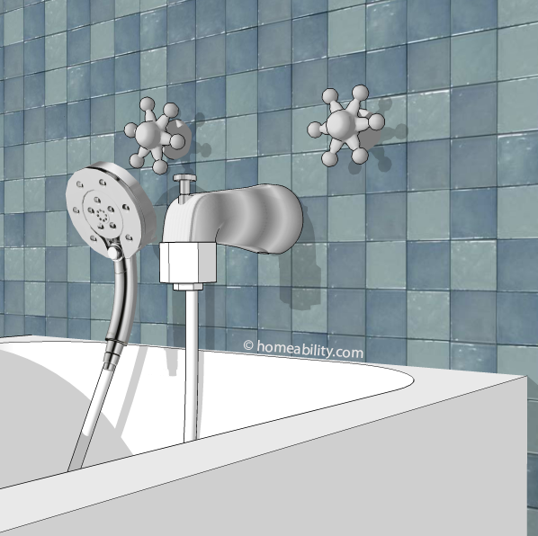 Handheld Showerhead Guide The Basics, How To Attach Shower Hose Bathtub Faucet